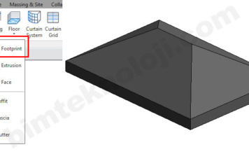 Revit Çatı Komutu : Ayakizi ile çatı oluşturma